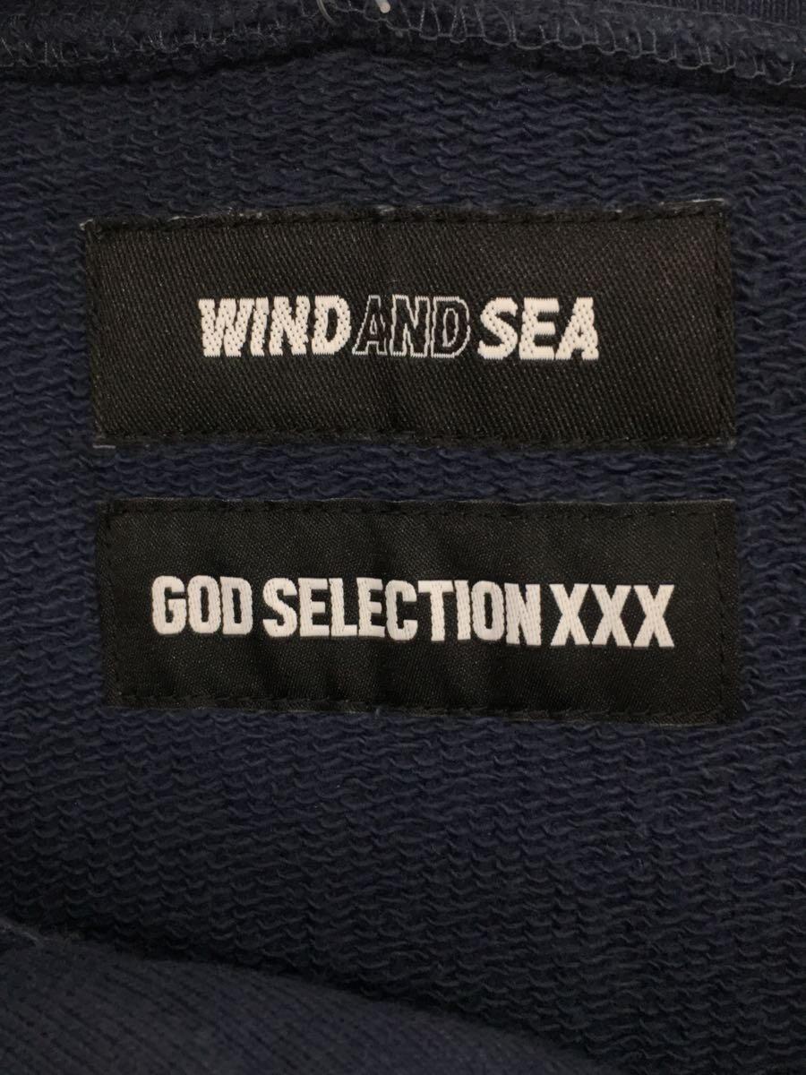 WIND AND SEA◆×GOD SELECTION XXX/プルオーバーパーカー/XL/コットン/NVY/WDS-XXX-21A-02_画像3