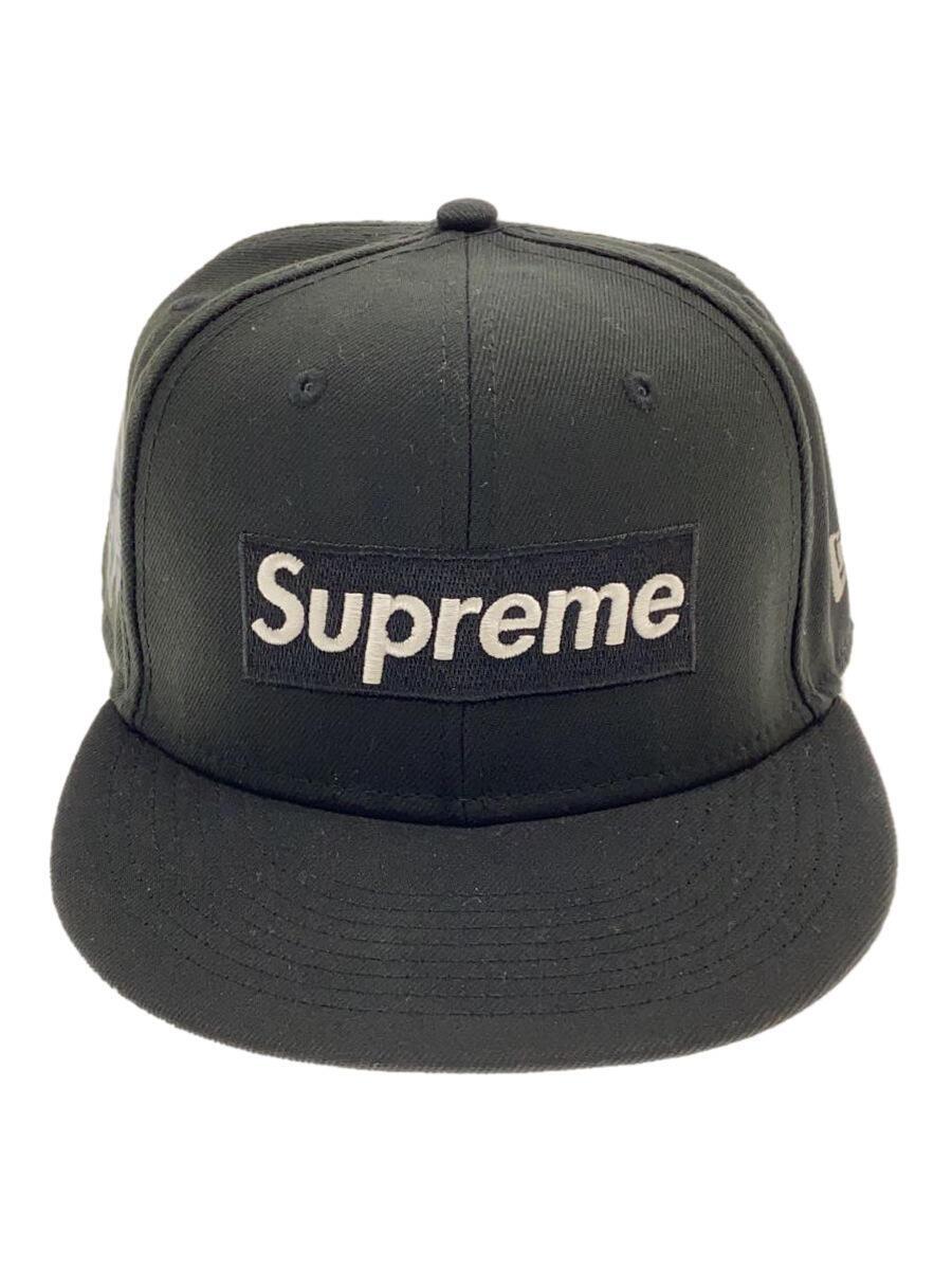 Supreme◆キャップ/7 5/8/ポリエステル/BLK/メンズ