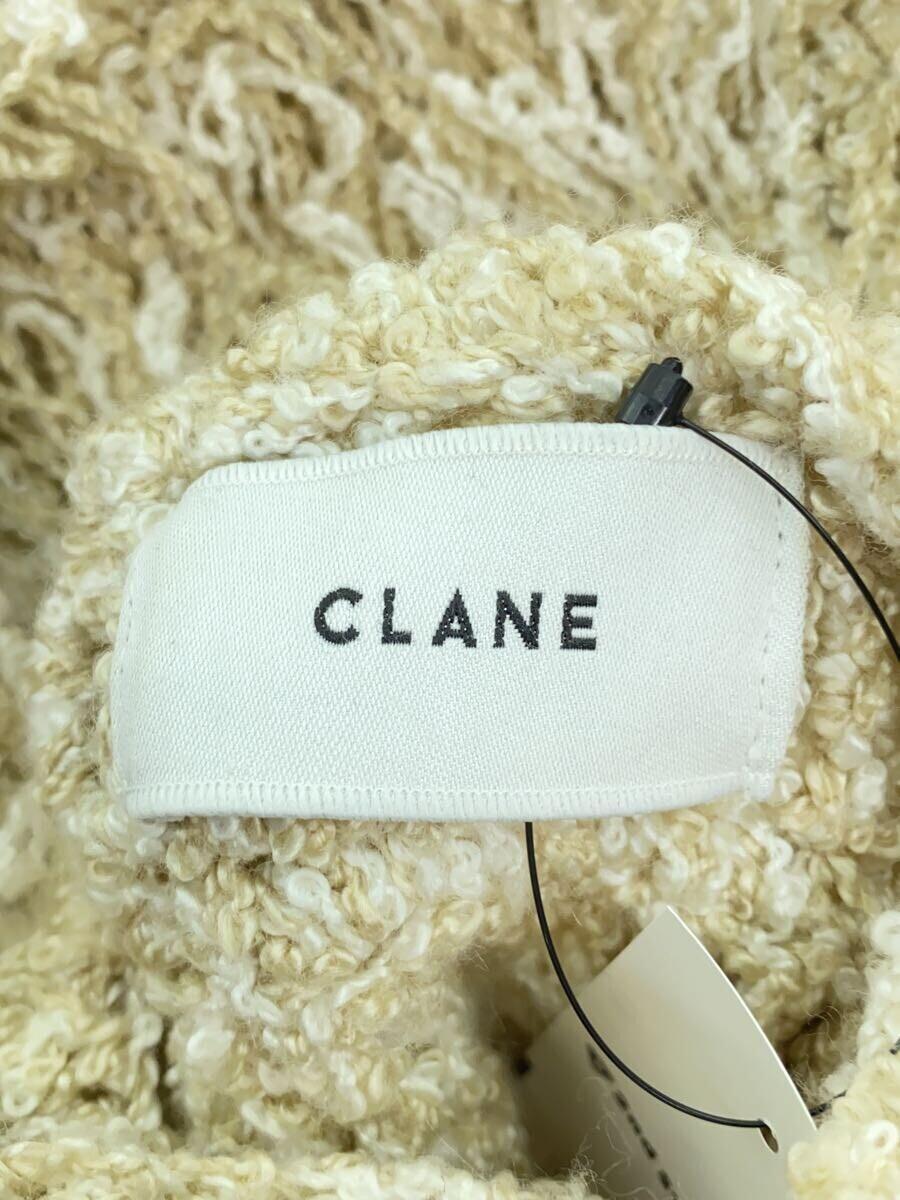 CLANE◆VOLUME FRINGE LONG TOPS/セーター(厚手)/1/アクリル/ベージュ/19106-125_画像3