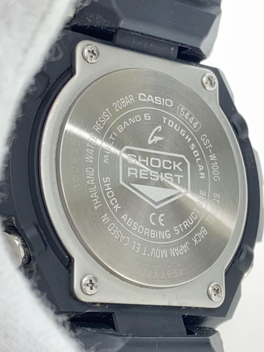 CASIO◆【美品】G-SHOCK G-STEEL 電波ソーラー腕時計(GST-W100G-1BJF)/BLK_画像3