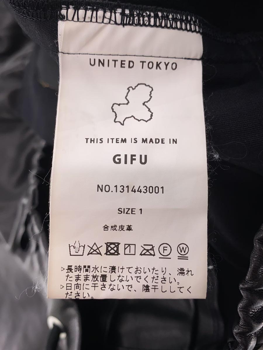 UNITED TOKYO◆ショートパンツ/1/フェイクレザー/BLK/131443001_画像5