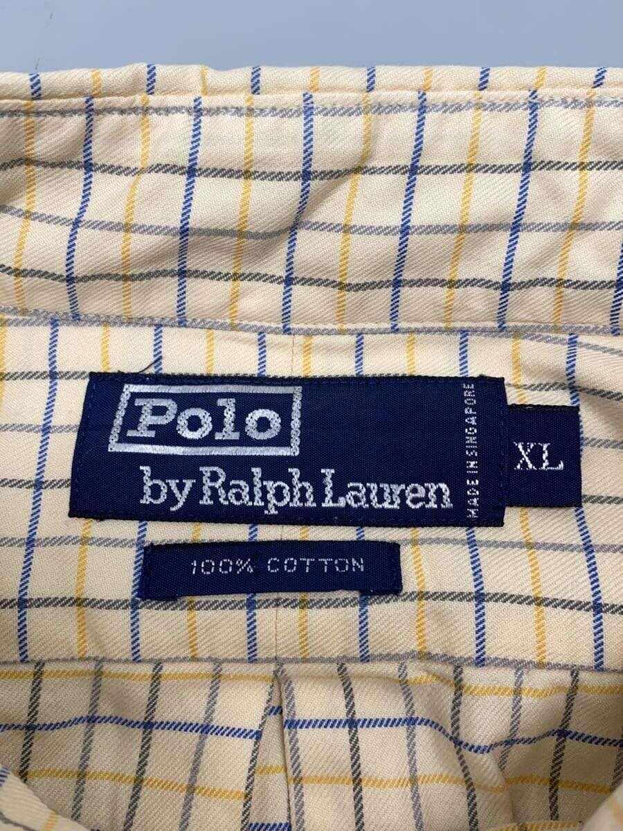 POLO RALPH LAUREN◆長袖シャツ/XL/コットン/YLW_画像3