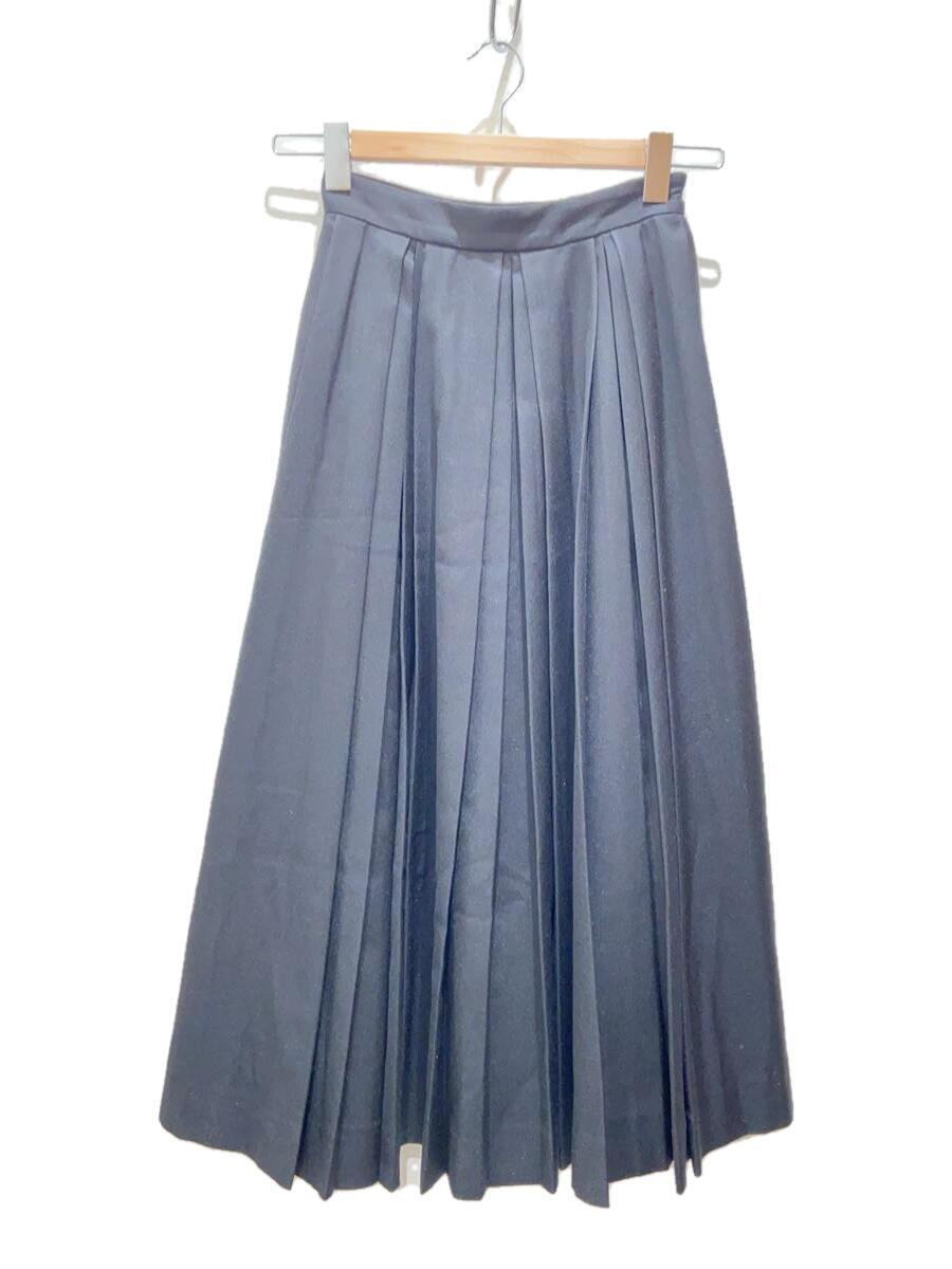 CLANE◆CONSTRUCTIVE PLEATS SKIRT/スカート/O/ポリエステル/BLK/無地/15109-6232