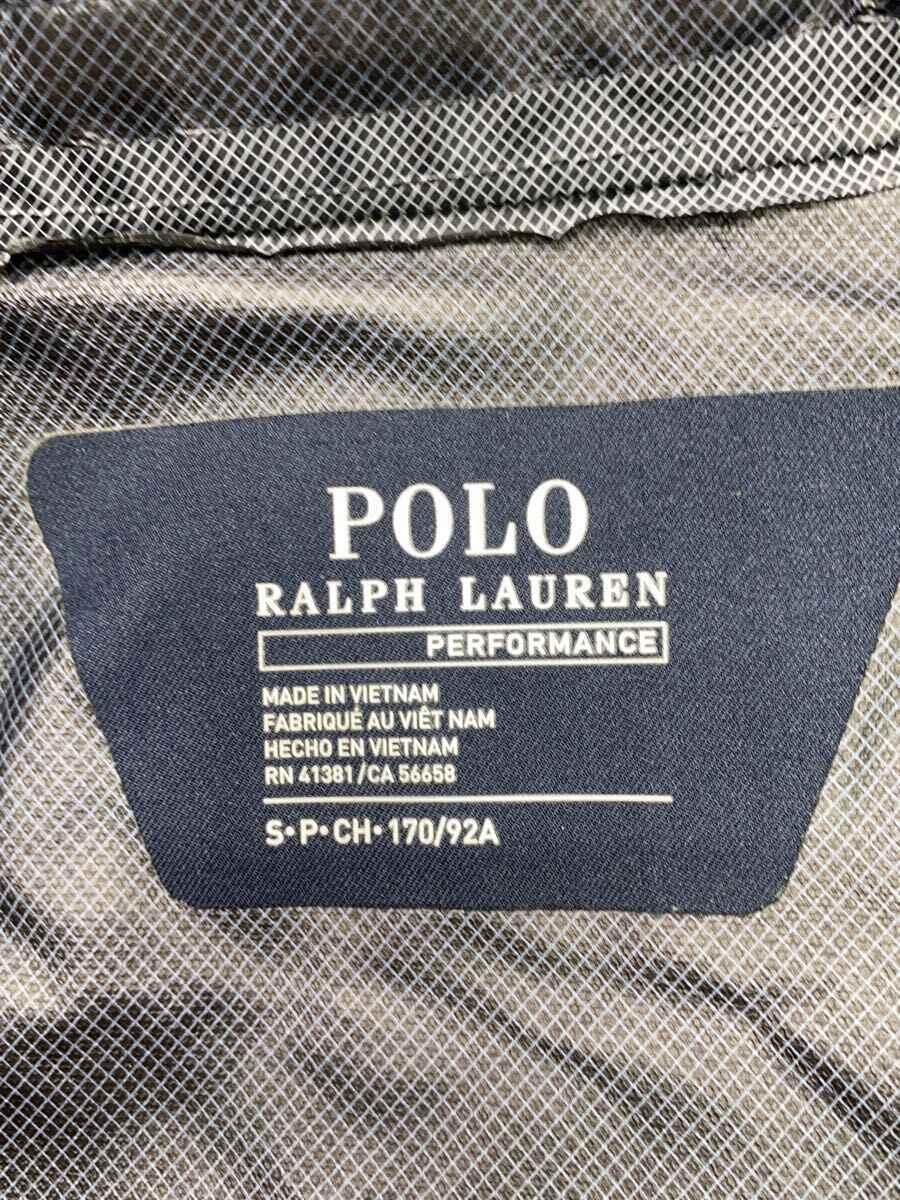 POLO RALPH LAUREN◆ポロラルフローレン/ドローコード/ジャケット/S/ポリエステル/ネイビー/無地/襟汚れ有_画像3