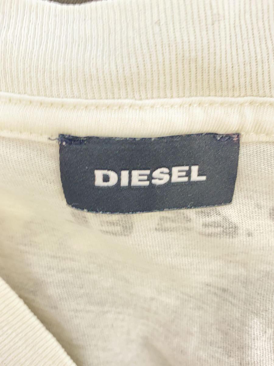 DIESEL◆Tシャツ/M/コットン/WHT/プリント_画像3