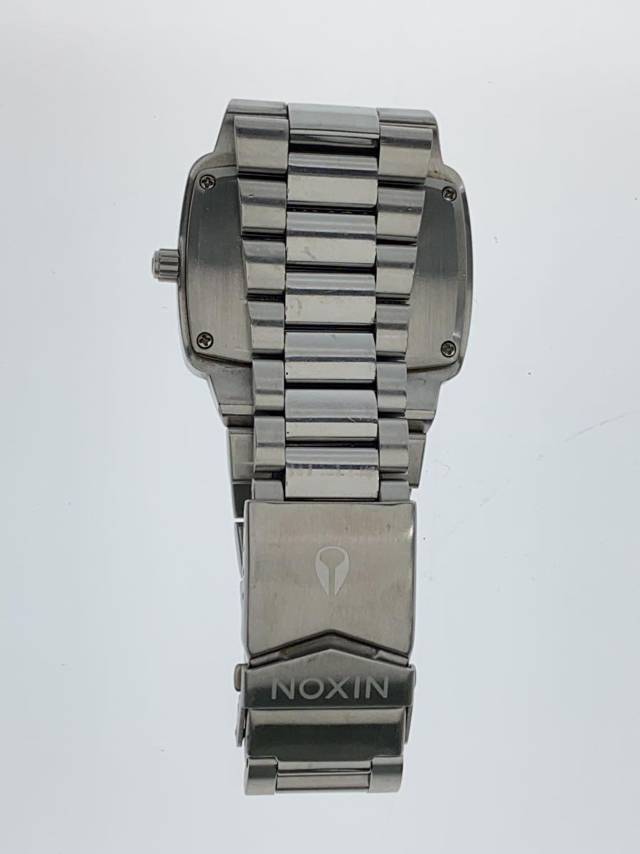 NIXON◆クォーツ腕時計/アナログ/ステンレス/BLK/SLV_画像5