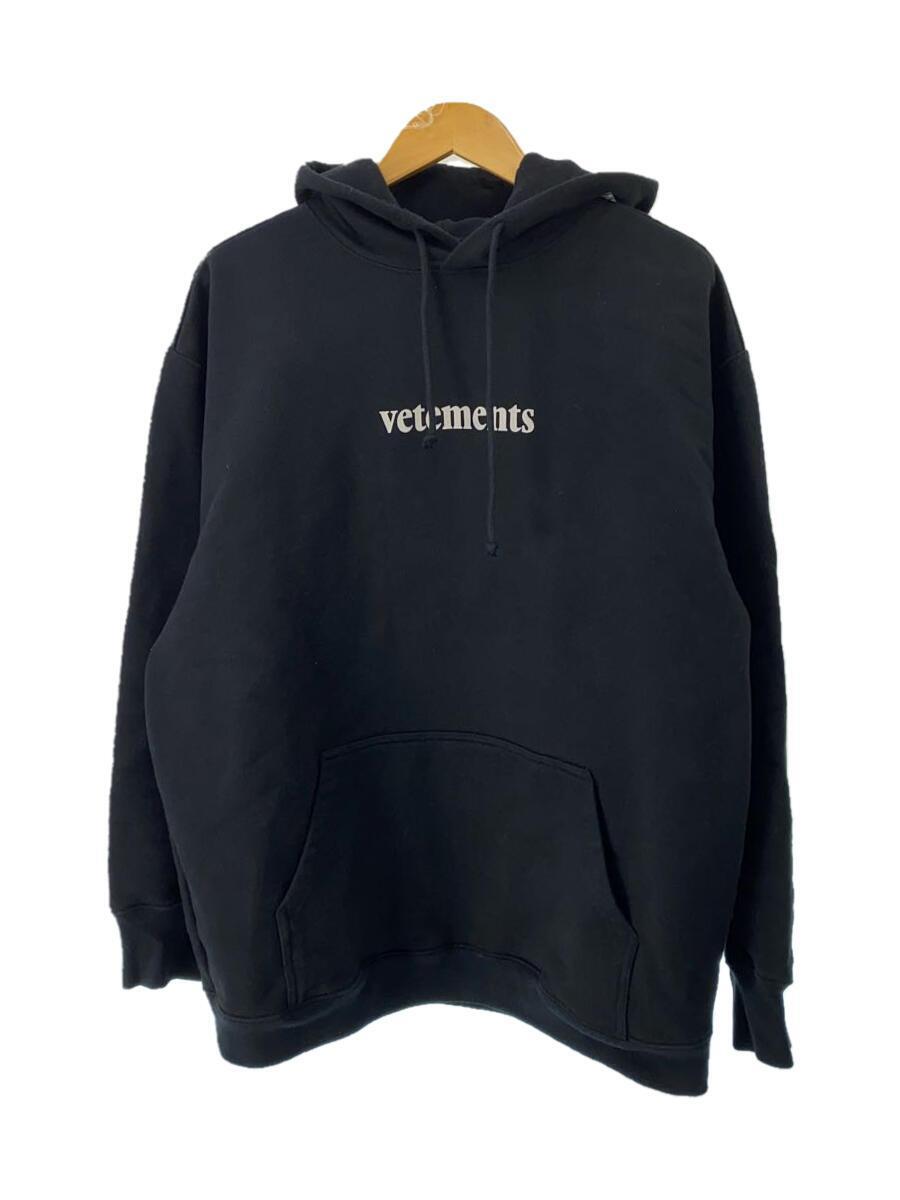 VETEMENTS◆パーカー/M/コットン/BLK/無地/SS20TR311