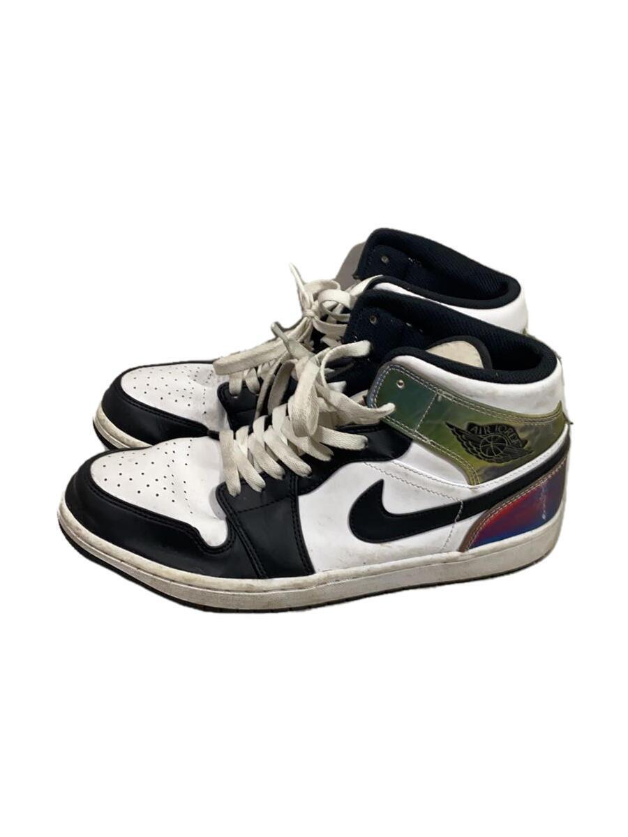 NIKE◆AIR JORDAN 1 MID_エアジョーダン 1 ミッド/27.5cm/SLV