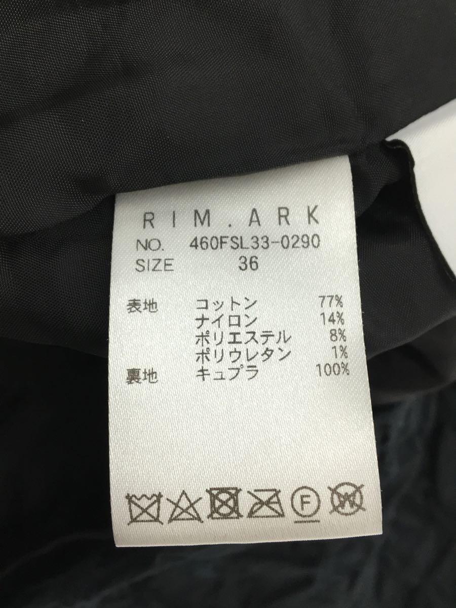 RIM.ARK◆washer processing dress/長袖ワンピース/36/コットン/BLK/460FSL33-0290の画像4