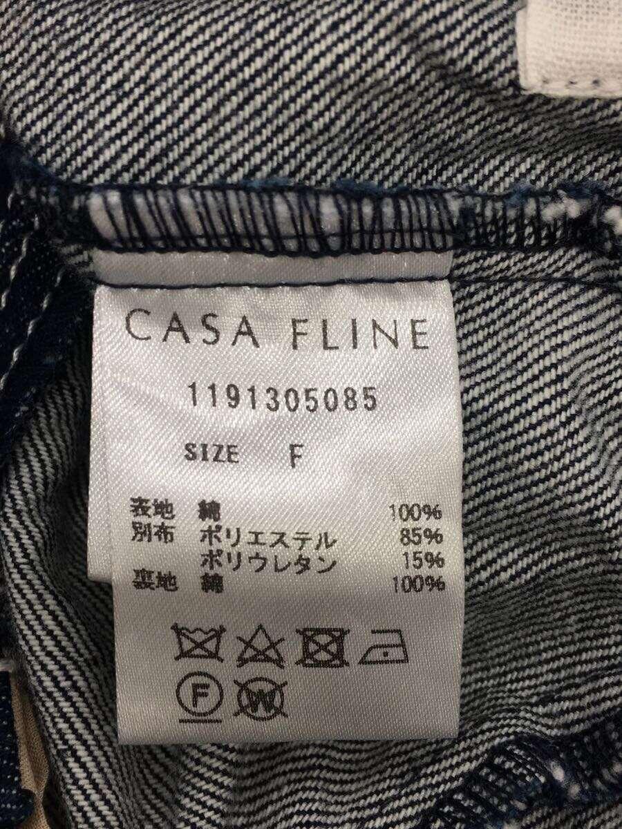 CASA FLINE◆フロントホックデニムロングワンピース/FREE/デニム/IDG/無地/1191305085_画像4