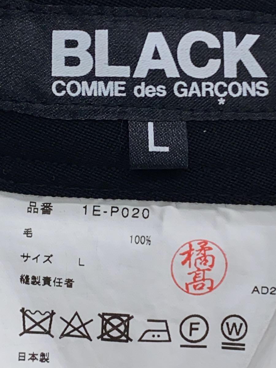 BLACK COMME des GARCONS◆スラックスパンツ/L/ウール/BLK_画像4