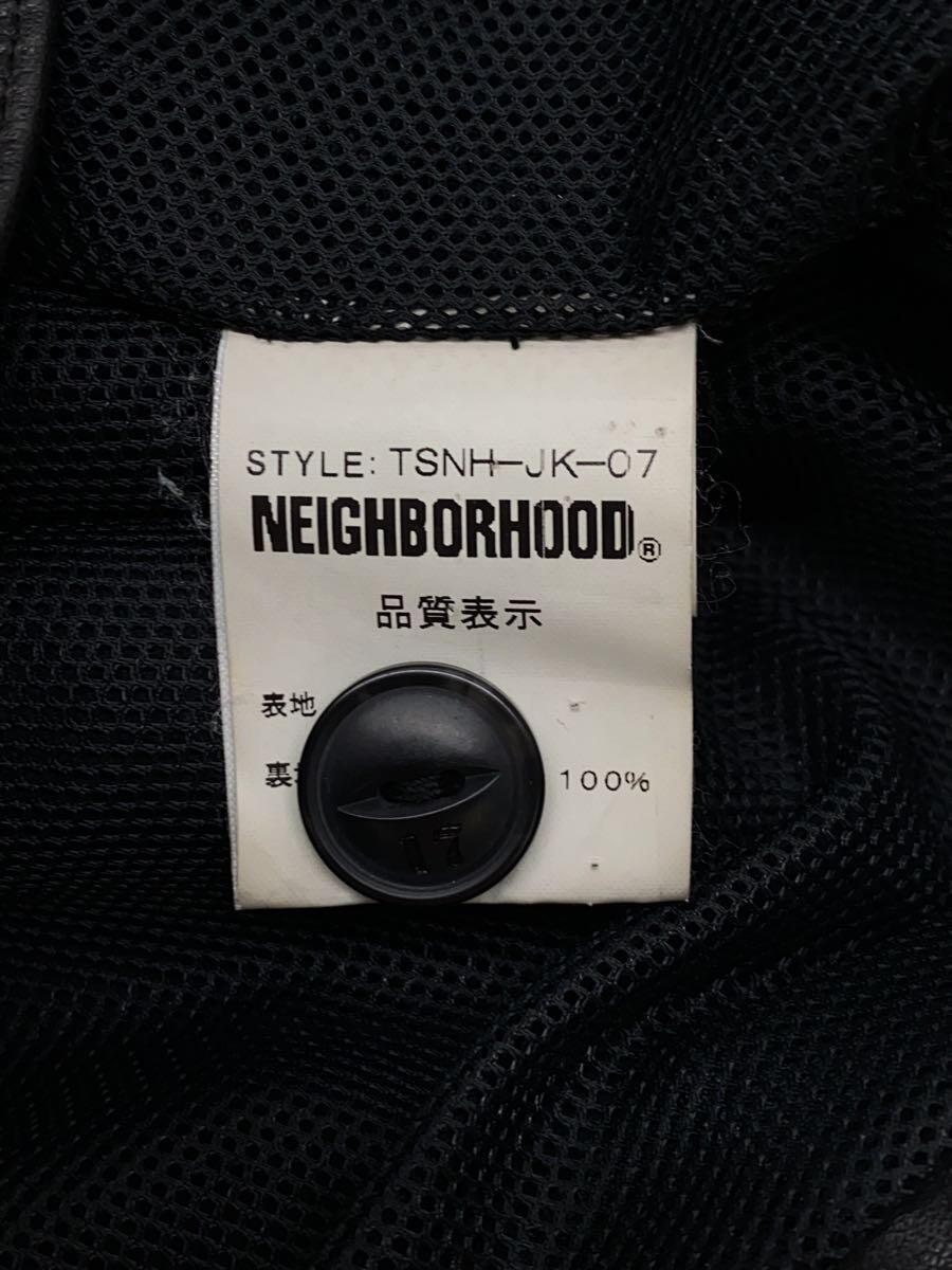 NEIGHBORHOOD◆レザージャケット・ブルゾン/1/レザー/GRY/無地_画像4