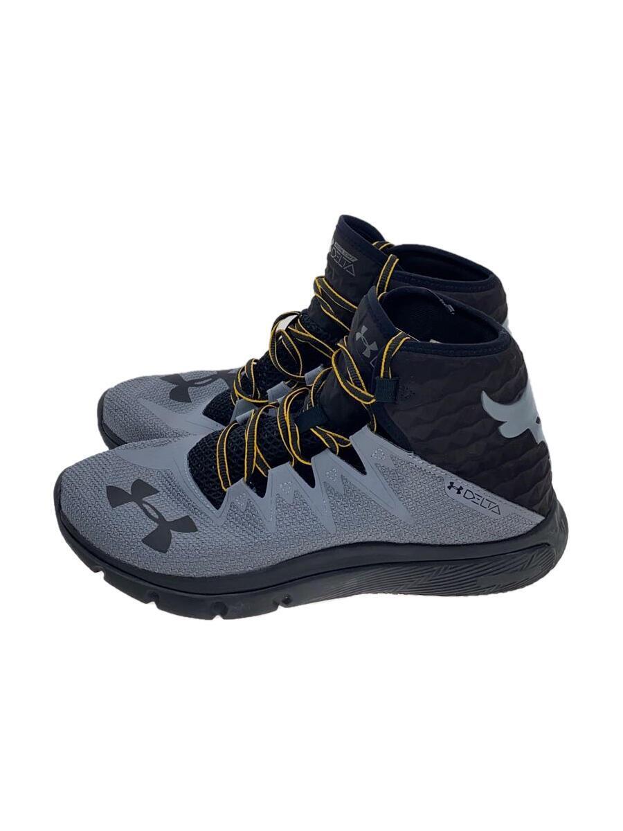 UNDER ARMOUR◆Project Rock Delta Steel/ハイカットスニーカー/27cm/GRY/3021055-101