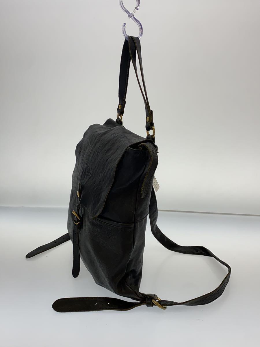 IL BISONTE◇リュック/レザー/BLK/A2499 - リュックサック IL BISONTE◇リュック/レザー/BLK/A2499 - リュックサック
