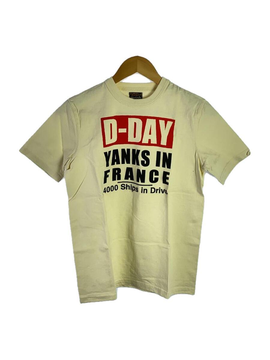 THE REAL McCOY’S◆D-DAY/Tシャツ/S/コットン/アイボリー_画像1