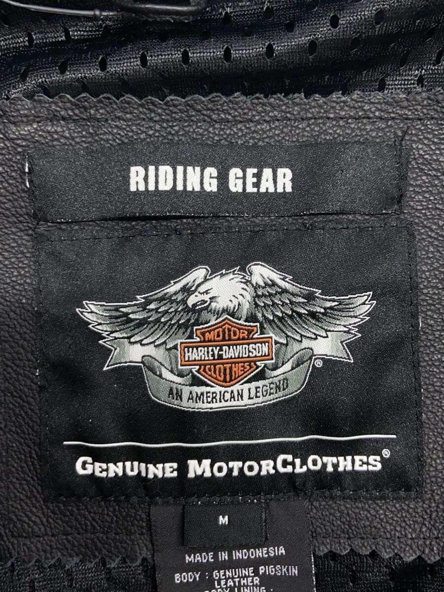 HARLEY DAVIDSON◆シングルライダースジャケット/M/レザー/BLK/97062-11VM_画像3