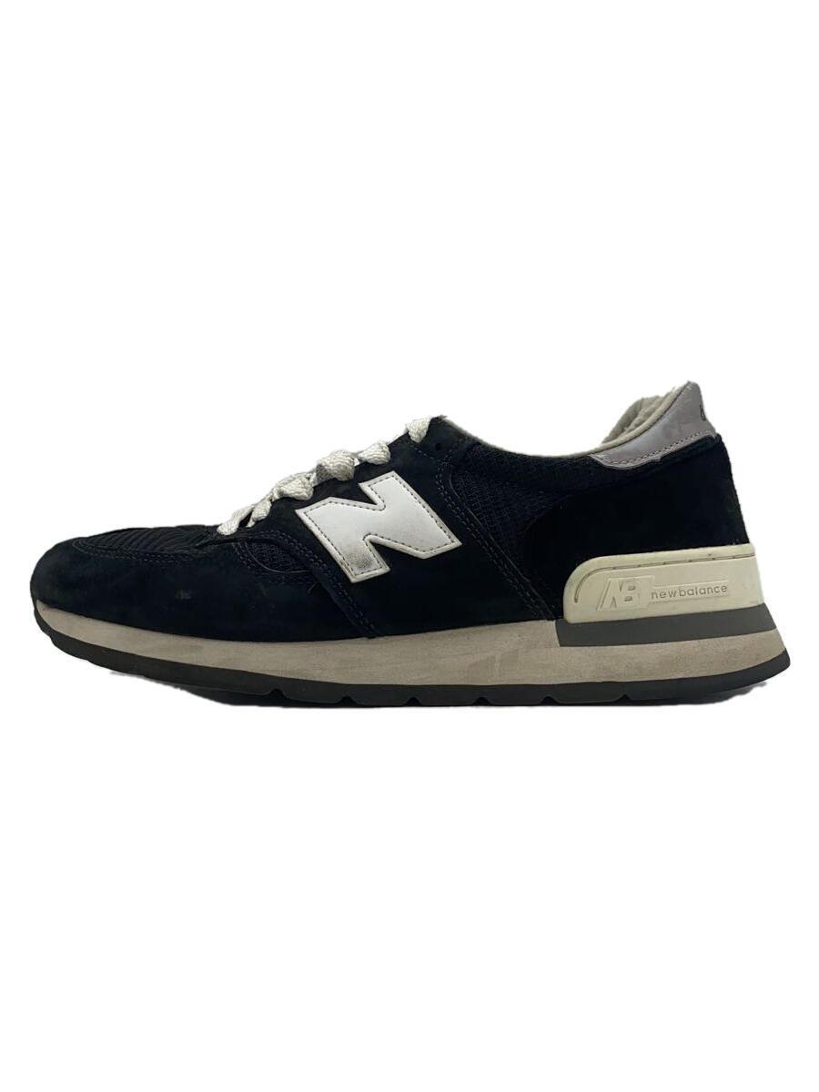 NEW BALANCE◆M990/ブラック/28.5cm/BLK/レザー