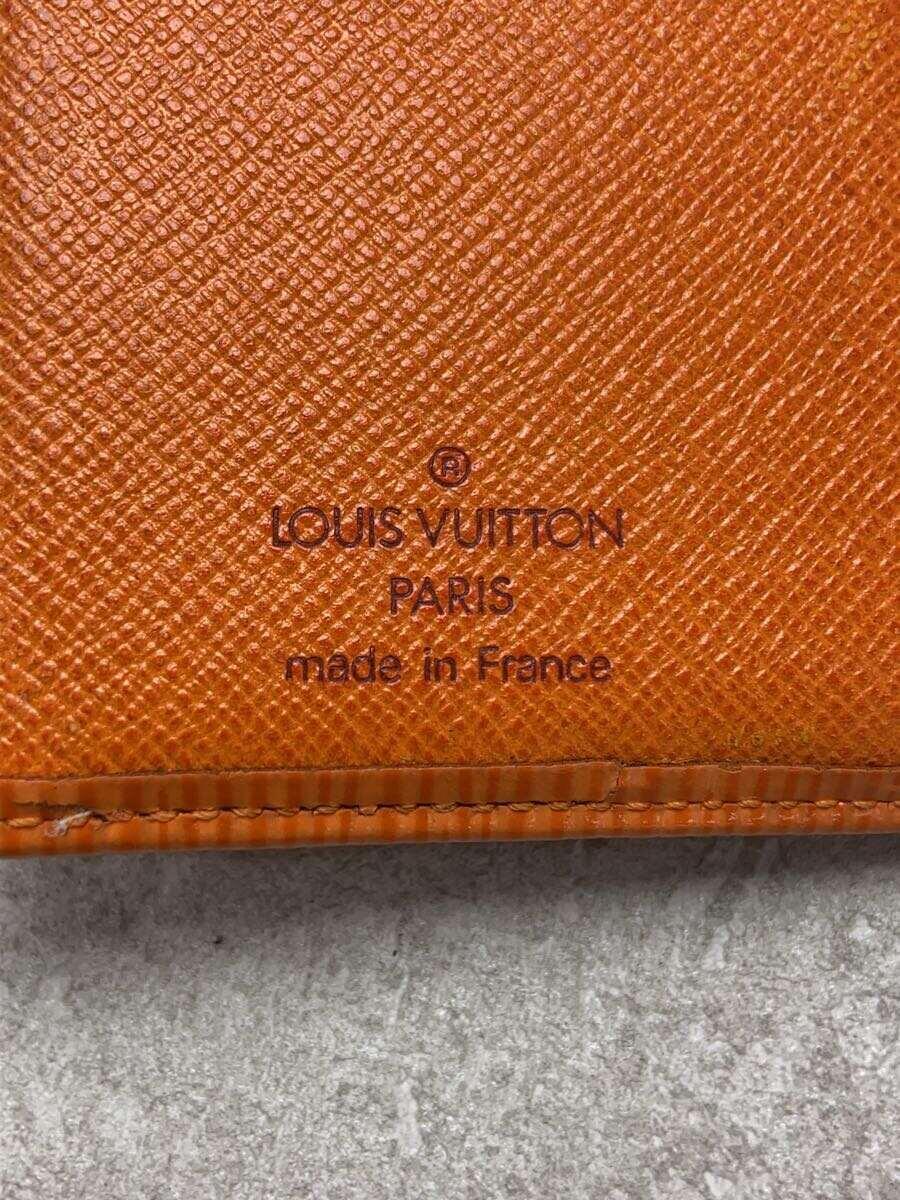 LOUIS VUITTON◆ポルト・モネ・ビエ・ヴィエノワ_エピ_ORN/レザー/ORN/無地/レディース_画像3