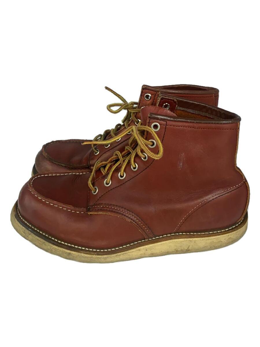 RED WING◆レースアップブーツ/US8.5/BRW/レザー_画像1
