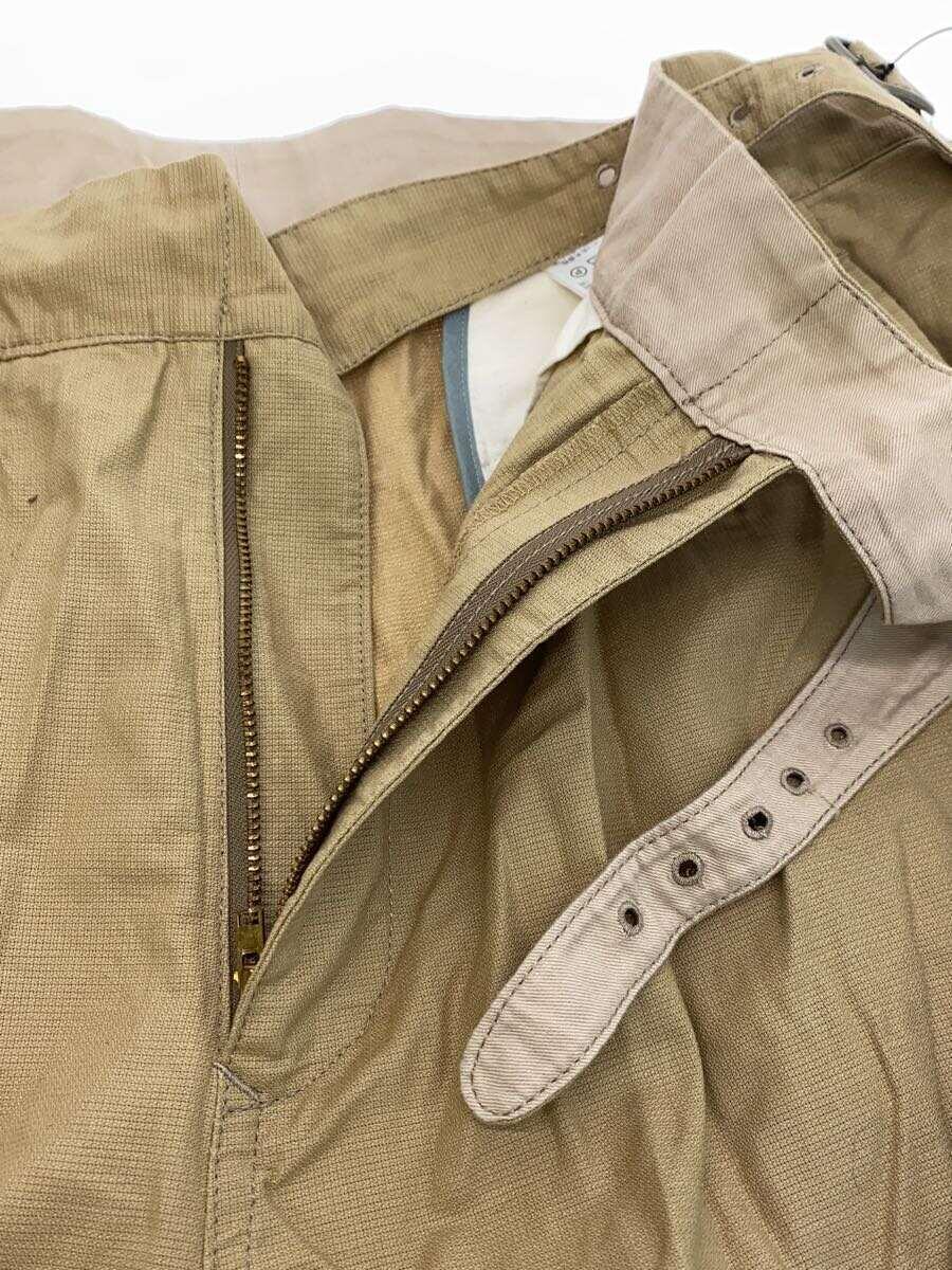KENNETH FIELD◆Gurkha Trousers/L/コットン/ベージュ/グルカトラウザーズ/ベルテッドパンツ KENNETH FIELD◆Gurkha Trousers/L/コットン/ベージュ/グルカトラウザーズ/ベルテッドパンツ