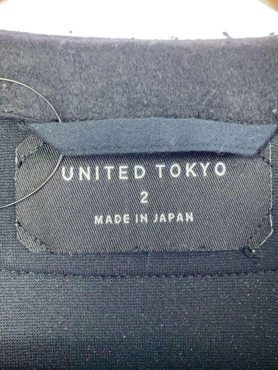 UNITED TOKYO◆コート/2/ウール/BLK/無地/131651011_画像3