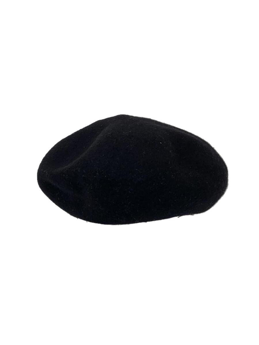 THE H.W.DOG&CO.◆WOOL BERET/ベレー帽/FREE/ウール/ブラック/メンズ/D-00022_画像1