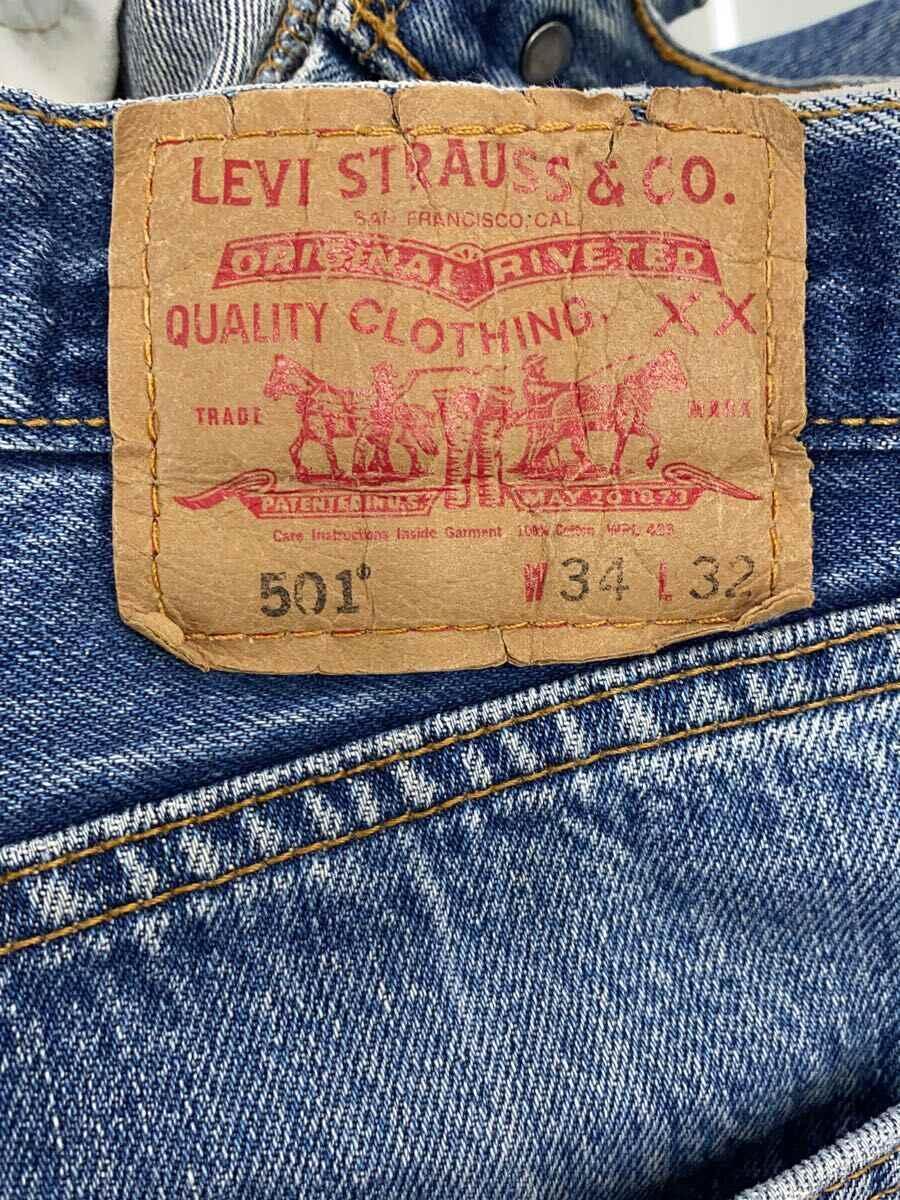 Levi’s◆ボトム/34/デニム/IDG/501-0115_画像4