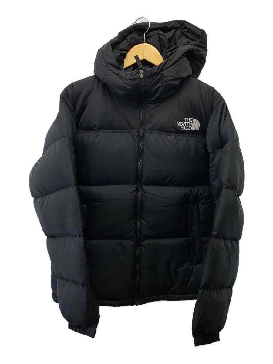 THE NORTH FACE◆NUPTSE HOODIE_ヌプシフーディー/XL/ナイロン/ブラック/無地_画像1