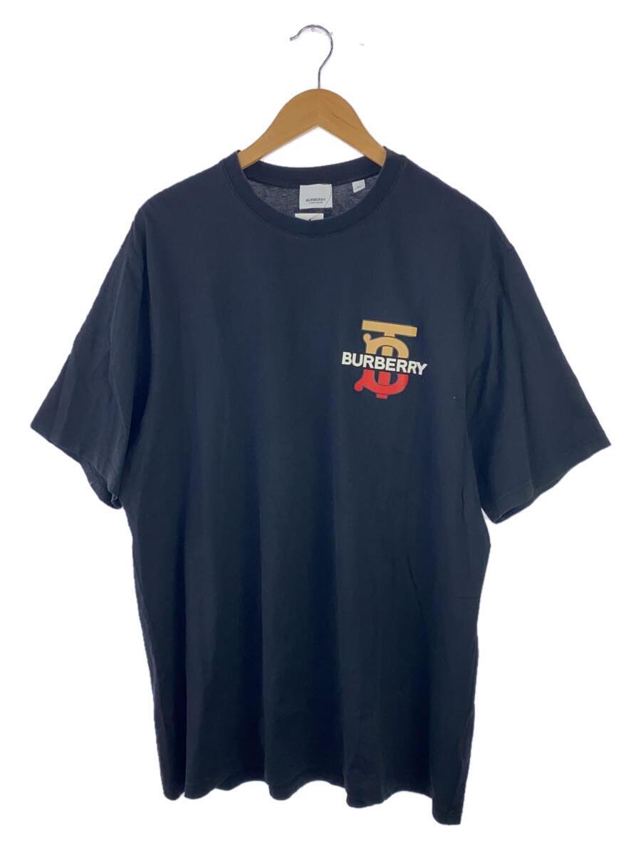 BURBERRY LONDON◆19SS ラバーTBロゴ Tシャツ/XL/コットン/BLK/S1904062