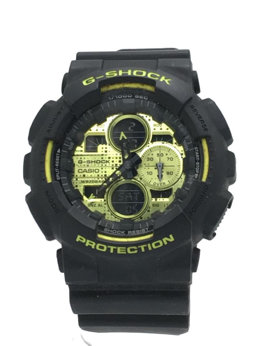 CASIO◆クォーツ腕時計_G-SHOCK/アナログ/-/YLW/BLK