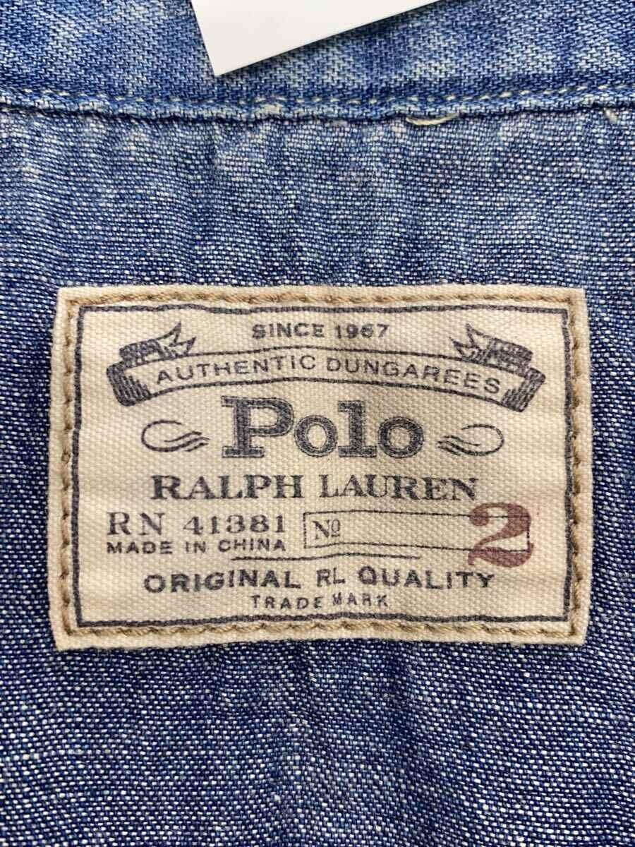 POLO RALPH LAUREN◆ノースリーブワンピース/2/コットン/IDG/211603483001_画像3