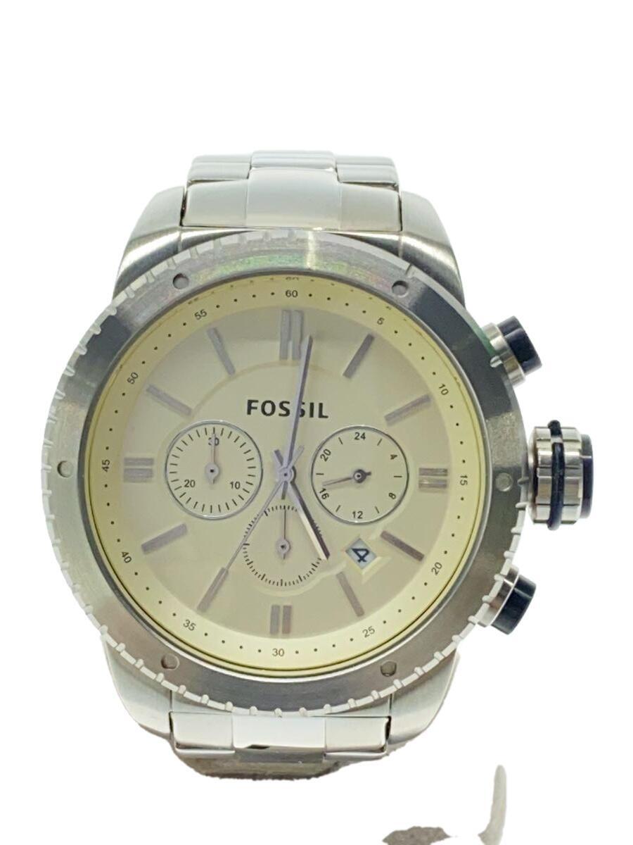 FOSSIL◆クォーツ腕時計/アナログ/ステンレス/WHT/SLV/BQ1048