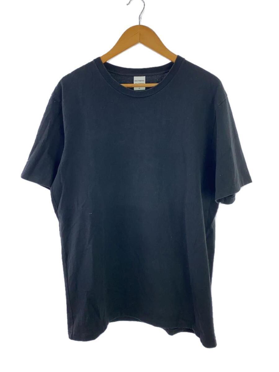 WACKO MARIA◆バックプリントTシャツ/Tシャツ/XL/コットン/ブラック