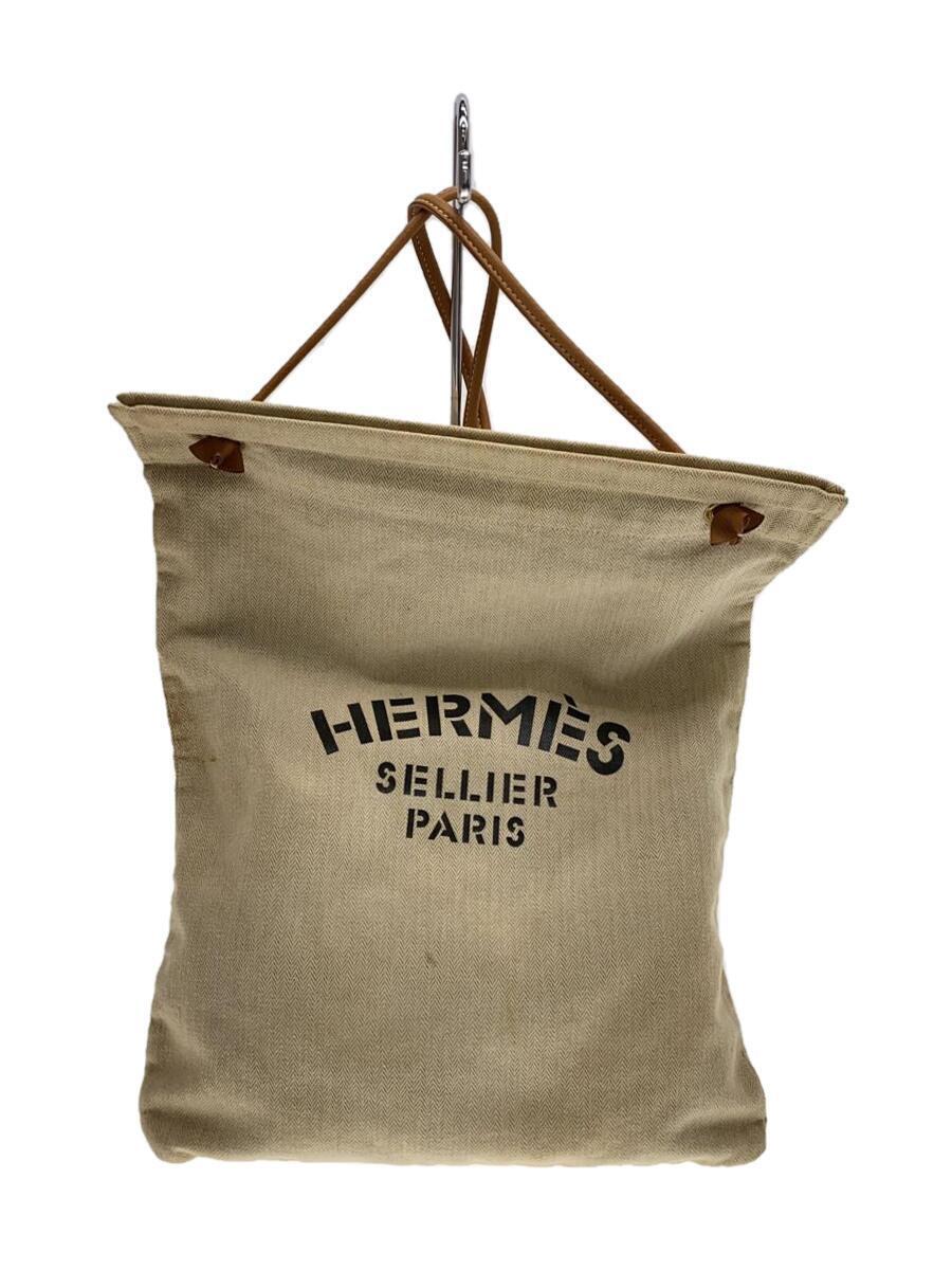 HERMES◆トートバッグ/コットン