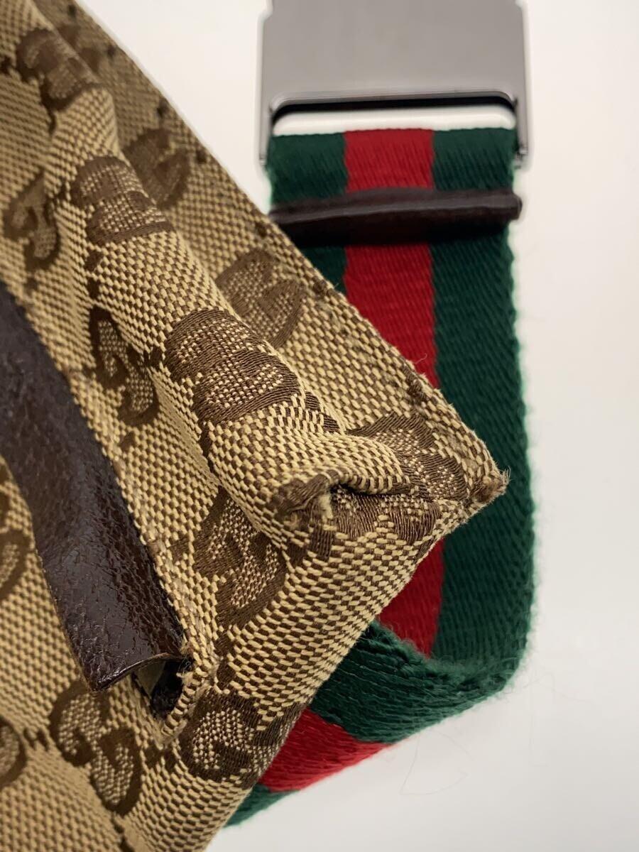 GUCCI◆ウエストバッグ_GGキャンバス/キャンバス/BRW_画像7