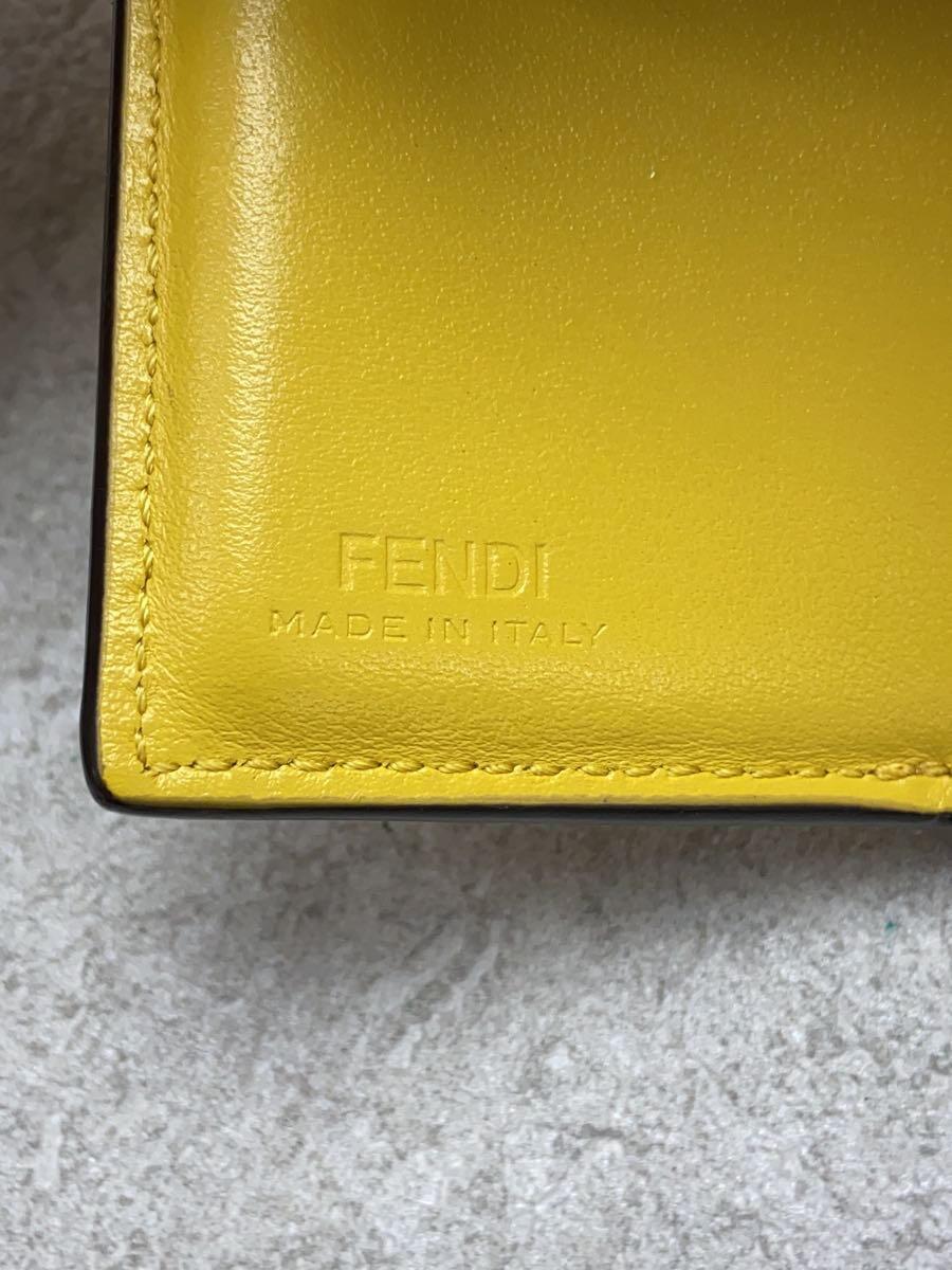 FENDI◆3つ折り財布/レザー/YLW/レディース/8M0395_画像3