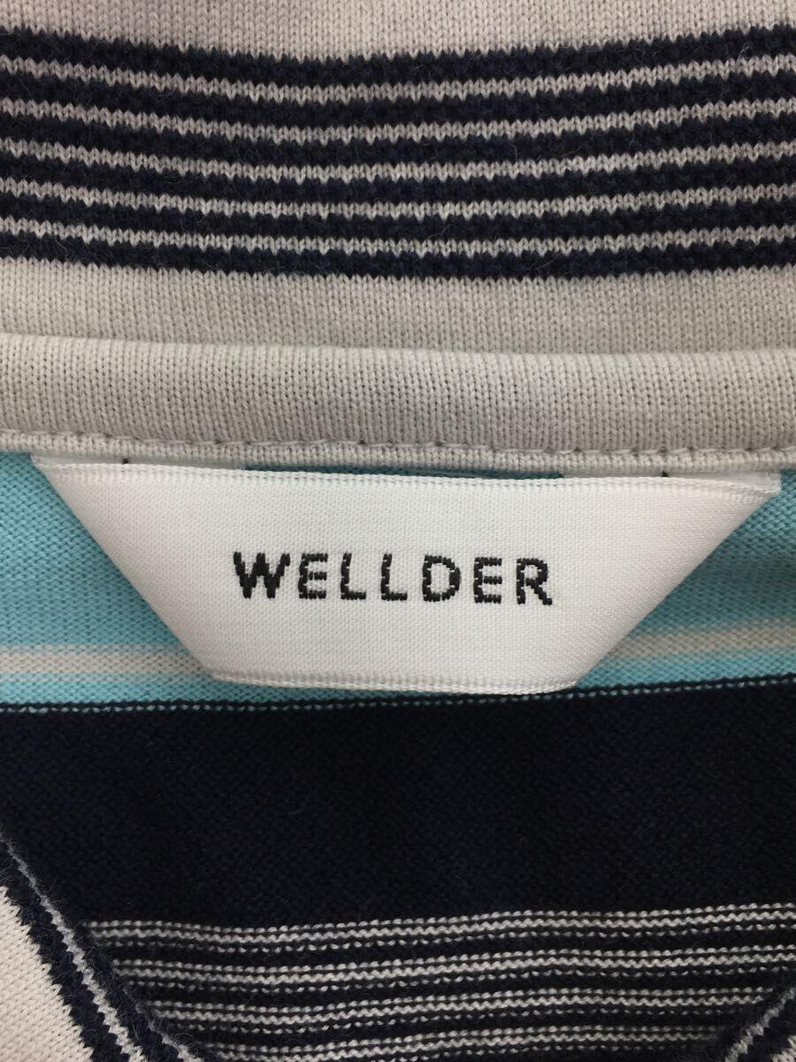 WELLDER◆Tシャツ/3/コットン/BLU/ボーダー/WM21SCS09_画像3