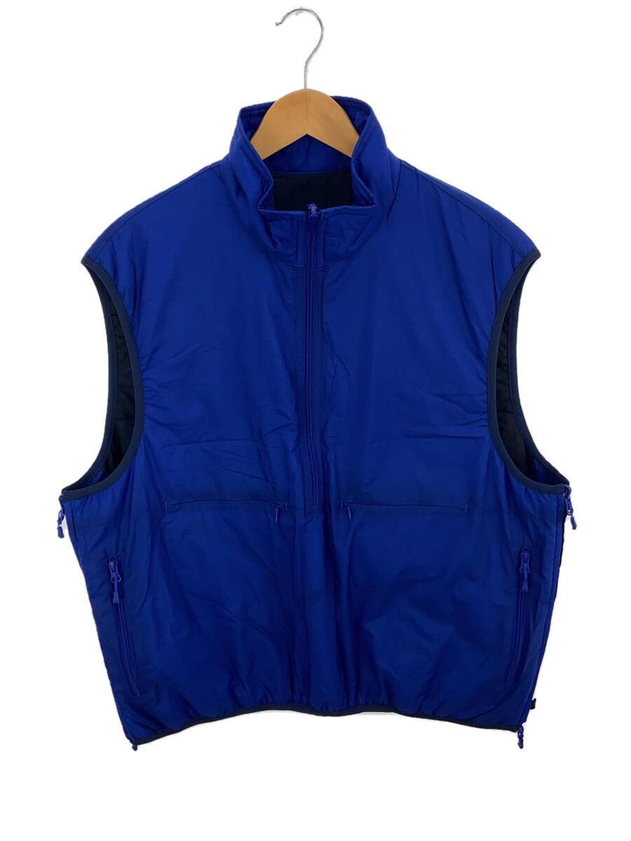 DAIWA◆TECH REVERSIBLE PULLOVER PUFF VEST/ナイロンベスト/ナイロン/BLU/青_画像1