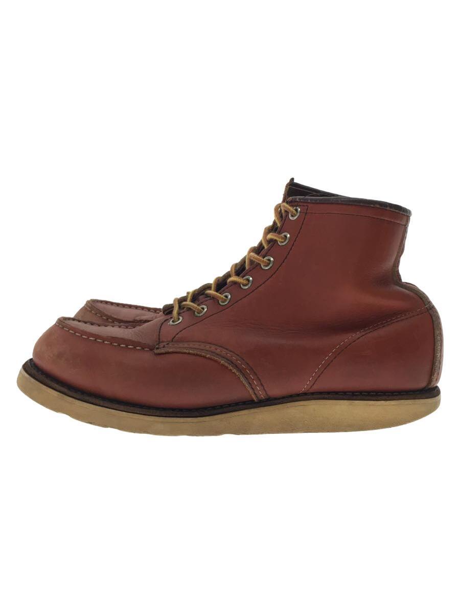 RED WING◆レースアップブーツ・6インチクラシックモックトゥ/US9/ブラウン/Eワイズ/オロラセット/