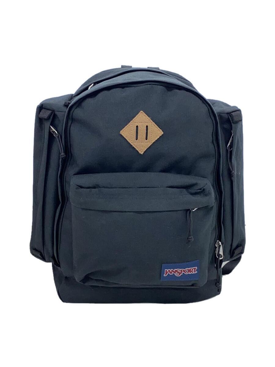 JANSPORT◆リュック/ナイロン/BLK/無地_画像1