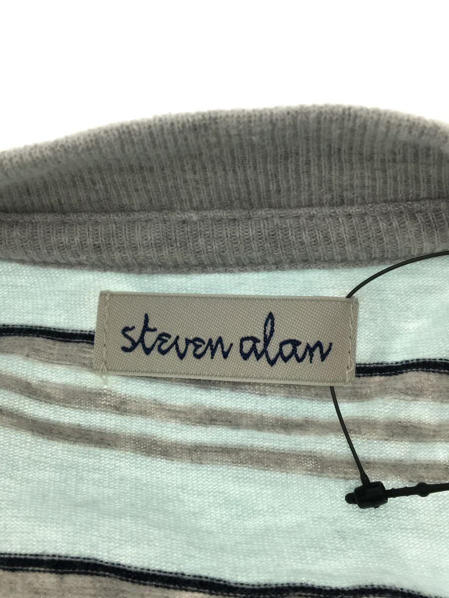 Steven Alan◆LIGHT HI-DENS TOP BORDER TEE/S/コットン/BLU/ストライプ/8117-241-0270_画像3