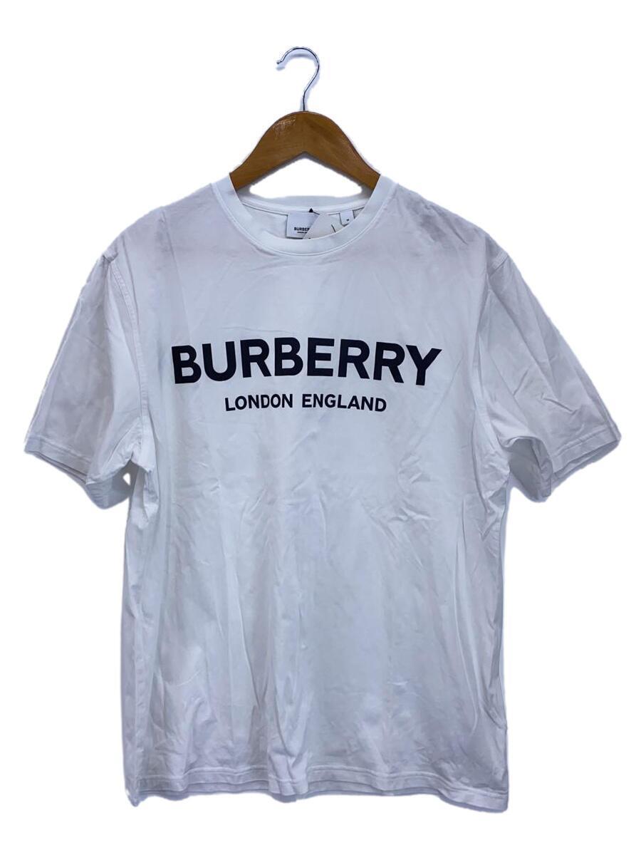 BURBERRY LONDON◆ロゴプリントT/Tシャツ/M/コットン/WHT/8026017