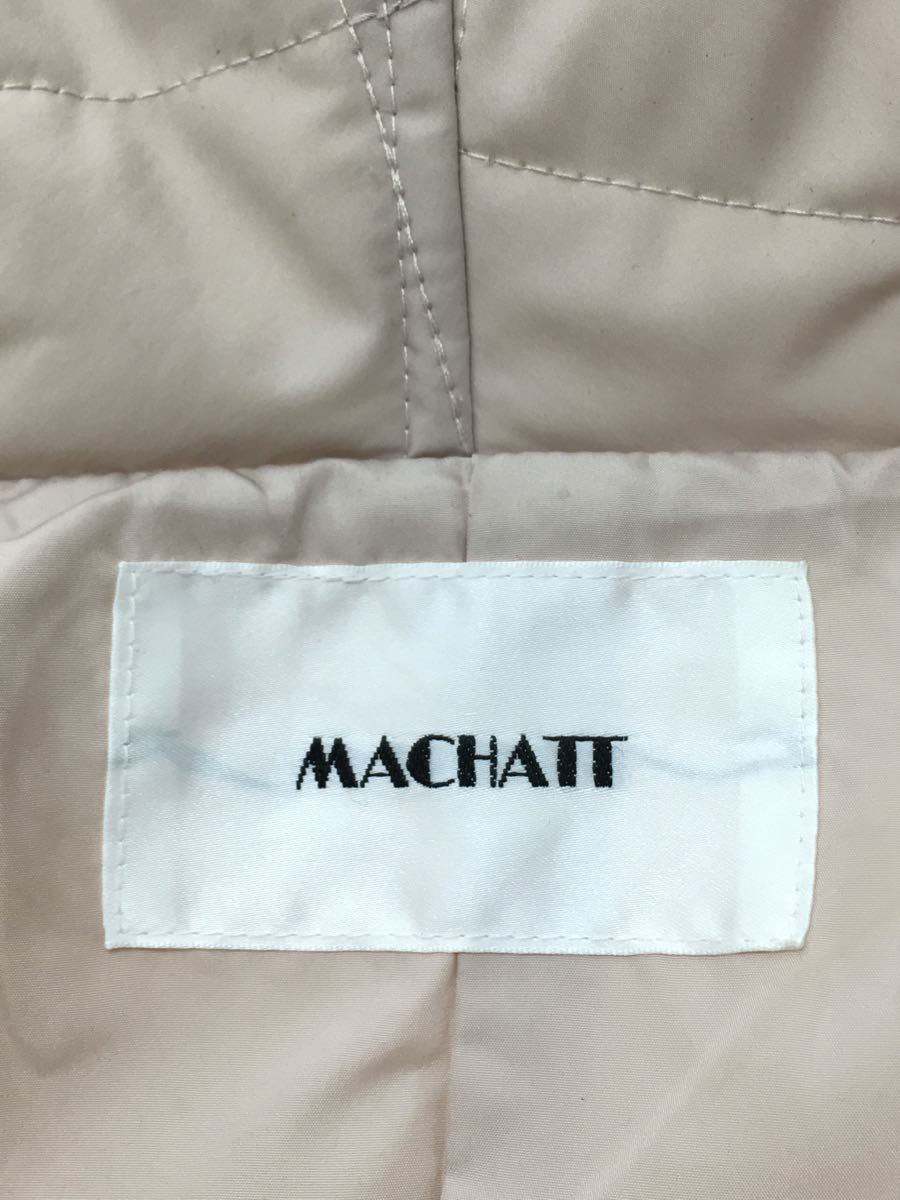 MACHATT◆コート/36/ポリエステル/ベージュ/トップサーモキルティングコート_画像3