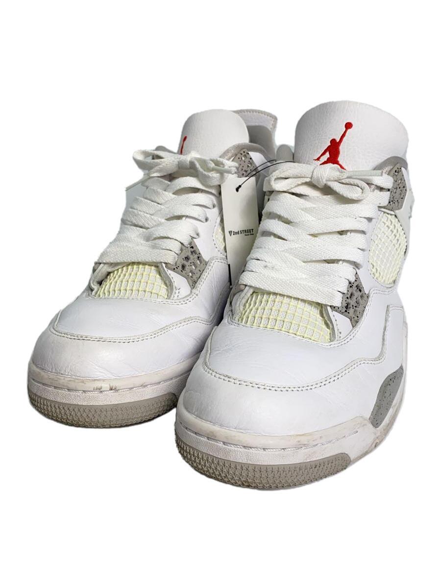 NIKE◆AIR JORDAN 4 RETRO_エア ジョーダン 4 レトロ/27.5cm/WHT●_画像2