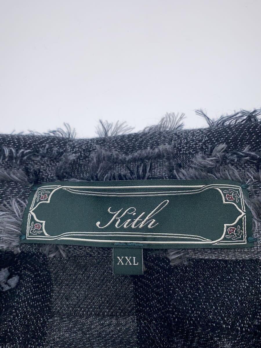 KITH◆キス/長袖シャツ/XXL/コットン/GRY/チェック_画像3