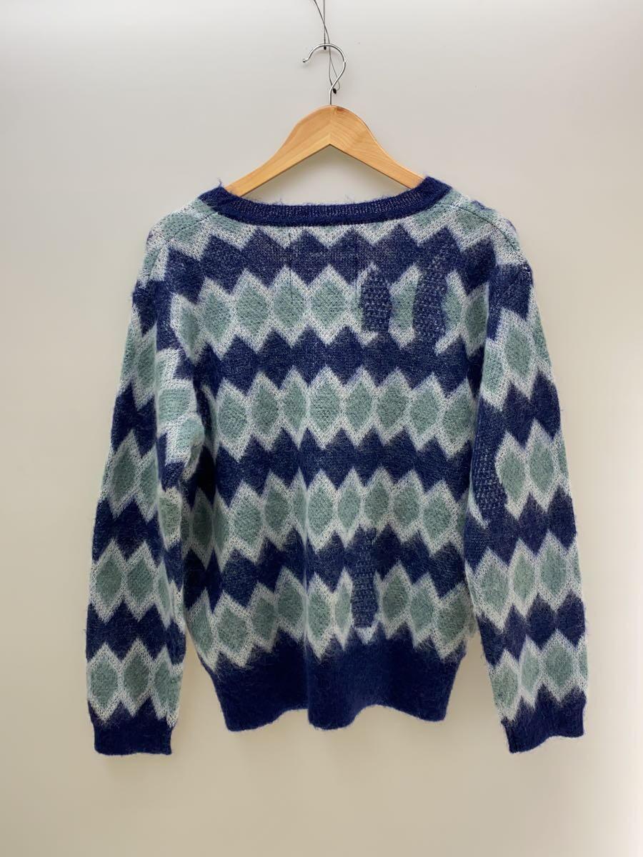 DAIRIKU◆23AW/Tite Border Knit Pulloverセーター(厚手)/M/ナイロン/BLU/23AW K-1_画像2