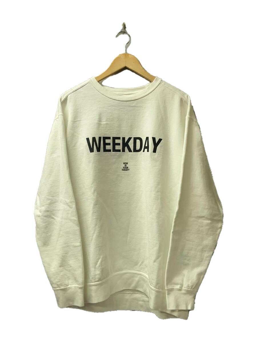 TODAY edition◆×6 BEAUTY & YOUTH/Reversible Sweat/スウェット/L/コットン/WHT/無地