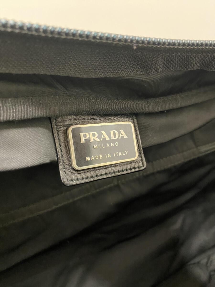 PRADA◆ブリーフケース/ナイロン/BLK/無地_画像6