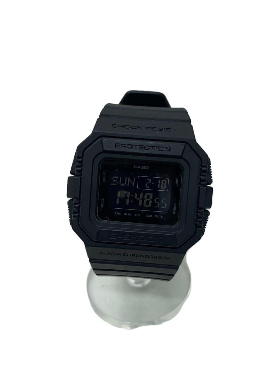 CASIO◆クォーツ腕時計/デジタル/ラバー/ブラック/ブラック/DW-D5500B-1JF