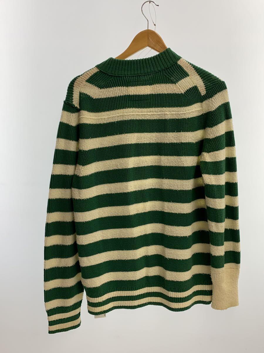 sacai◆18SS/Stripe Knit Sweater/1/コットン/GRN/18-01587M_画像2